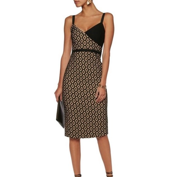 cinq a sept Dresses & Skirts - Cinq a Sept Sera Black Lace Printed Sleeveless Sheath Dress Women's Size 0